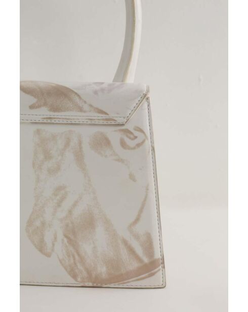 Bolsos de piel blanca - 23x7x19 cm - En buen estado