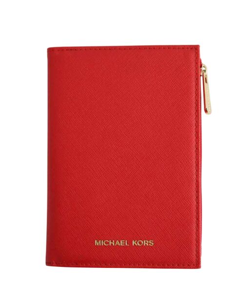 Portafogli in pelle rossa - 11x16,5 cm - Ottime condizioni