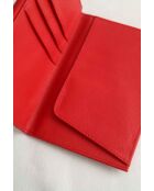Portafogli in pelle rossa - 11x16,5 cm - Ottime condizioni
