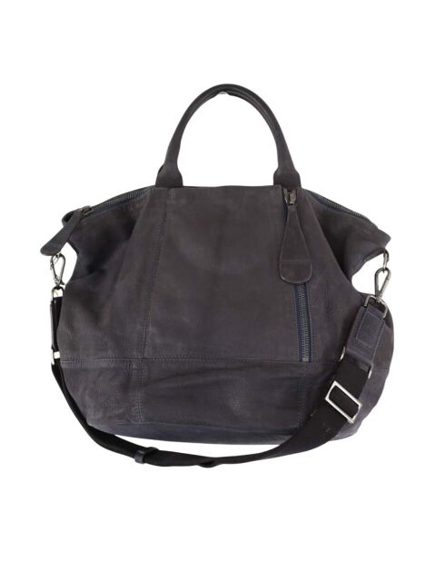 Graue Lederhandtaschen - 44x19x30 cm - Guter Zustand