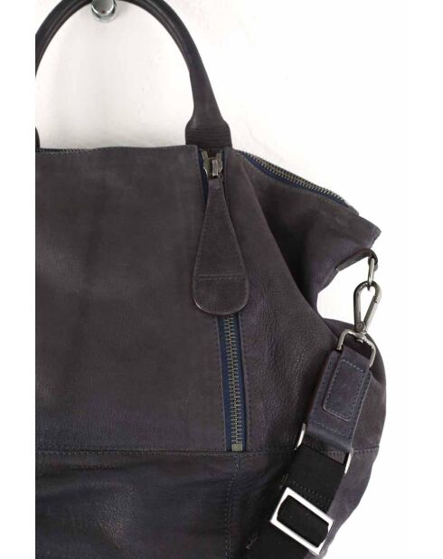 Graue Lederhandtaschen - 44x19x30 cm - Guter Zustand