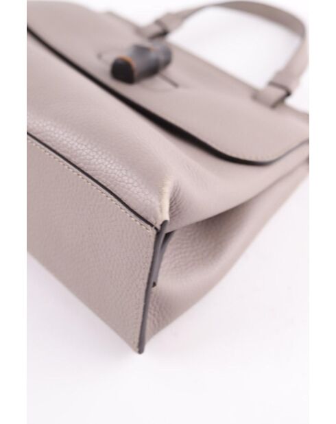 Graue Lederhandtaschen - 25x10x20 cm - Sehr guter Zustand