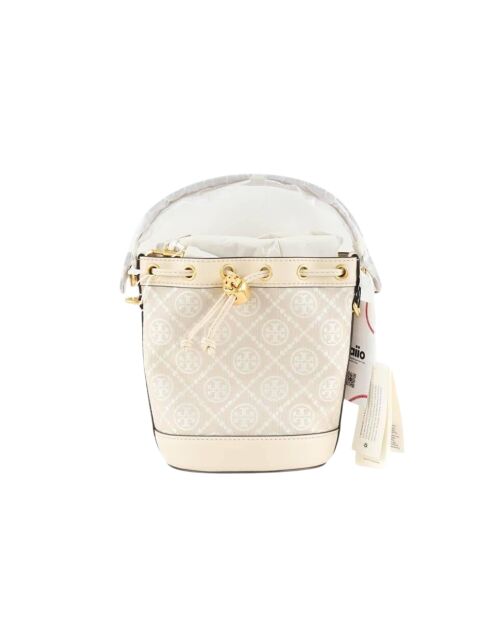 Bolsos de tela color crudo, 20 x 11 x 19 cm, nunca usados con etiqueta