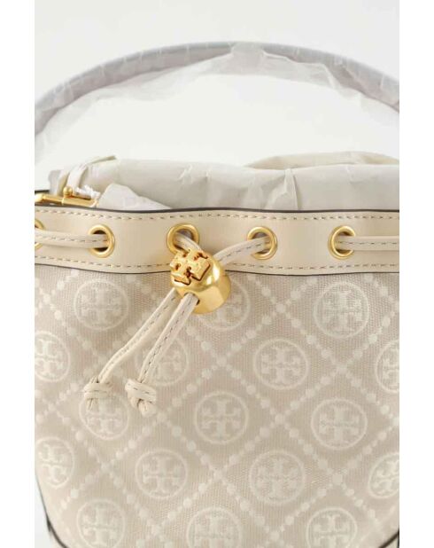 Bolsos de tela color crudo, 20 x 11 x 19 cm, nunca usados con etiqueta