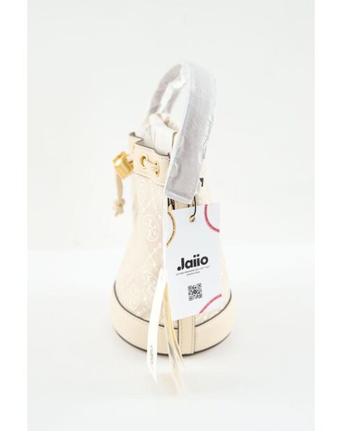 Bolsos de tela color crudo, 20 x 11 x 19 cm, nunca usados con etiqueta