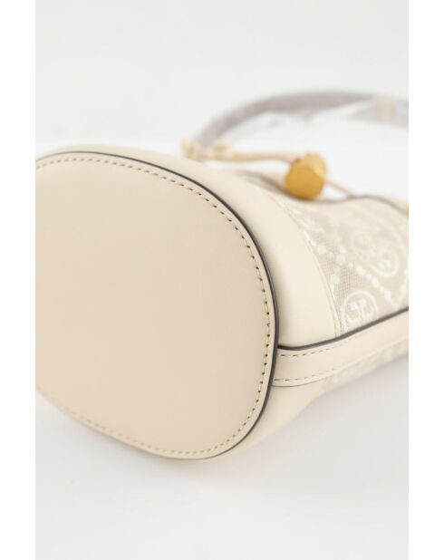 Bolsos de tela color crudo, 20 x 11 x 19 cm, nunca usados con etiqueta