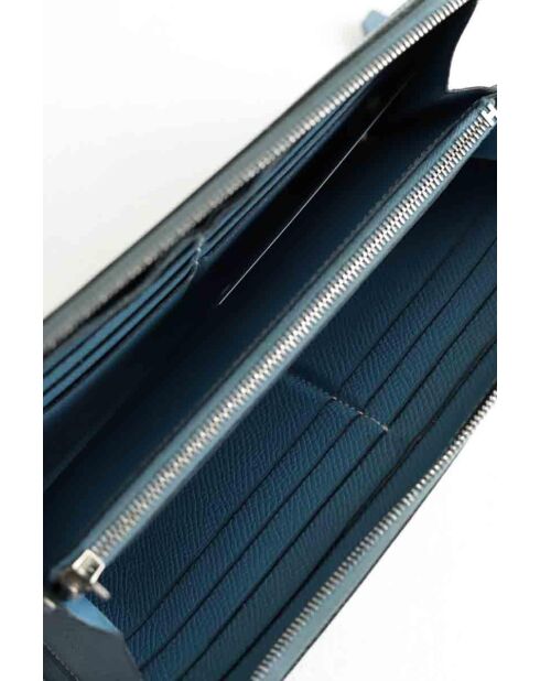 Blaue Lederbrieftaschen - 20x11 cm - Guter Zustand