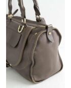 Graue Lederhandtaschen - 38x13x28 cm - Guter Zustand