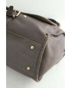 Graue Lederhandtaschen - 38x13x28 cm - Guter Zustand