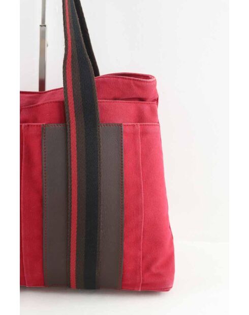 Rode katoenen handtassen - 42x10x29 cm - Zeer goede conditie