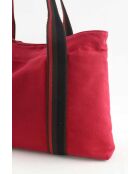 Rode katoenen handtassen - 42x10x29 cm - Zeer goede conditie