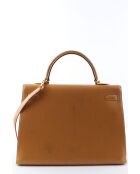 Camelkleurige leren handtassen - 35x14x26 cm - Goede conditie