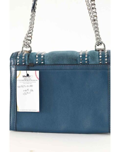 Bolsos de piel azul - 24x17x8 cm - En buen estado