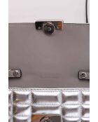 Sacs à main en cuir argenté - 20x2x12 cm - Jamais porté avec étiquette