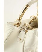 Bolsos de piel blanca - 30x18x12 cm - En muy buen estado