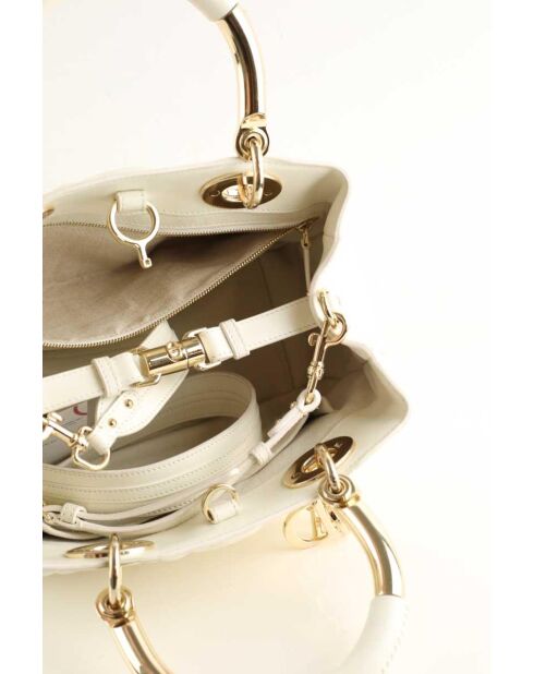 Bolsos de piel blanca - 30x18x12 cm - En muy buen estado