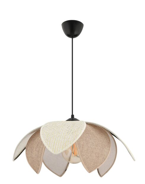 Peony Hazeran beige/witte kroonluchter - H.28 tot 55 cm