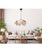 Beige/weißer Kronleuchter Peony Hazeran - H.28 bis 55 cm