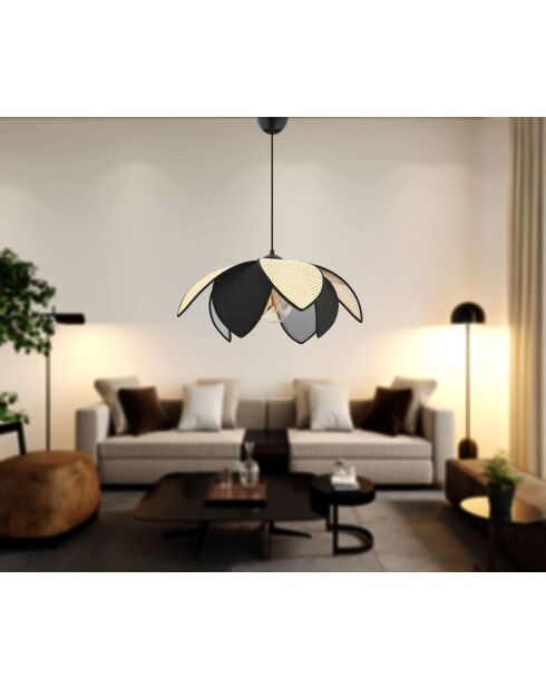 Peony Hazeran B Kronleuchter kamel/schwarz - H.28 bis 55 cm