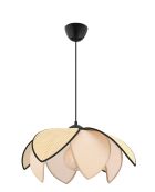 Peony Hazeran B Peach kameel/crèmekleurige kroonluchter - H.28 tot 55 cm