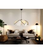 Peony Hazeran B kameel/witte kroonluchter - H.28 tot 55 cm