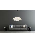 Peony Hazeran weißer Kronleuchter - H.28 bis 55 cm