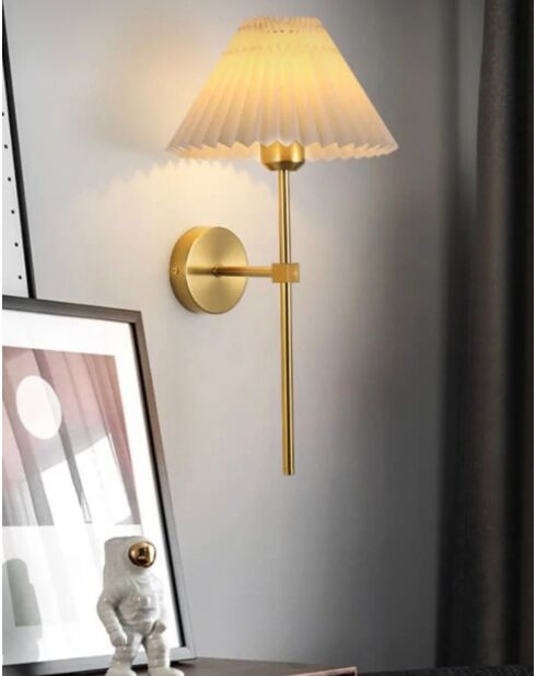 BRZ-340059 lampada da parete oro/crema - H.49 cm