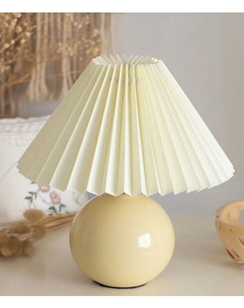 BRZ-340121 crèmekleurige tafellamp - H.27 cm