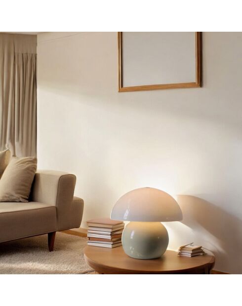 BRZ-340134 crèmekleurige tafellamp - H.26 cm