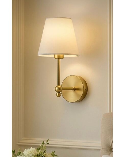 BRZ-343417 lampada da parete crema/oro - H.30 cm