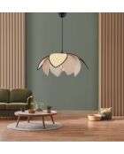 Peony Hazeran B kroonluchter - kameel/beige - H.28 tot 55 cm