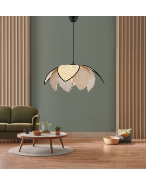 Peony Hazeran B kroonluchter - kameel/beige - H.28 tot 55 cm