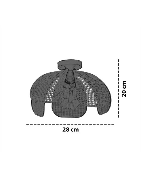 Hib Hazeran witte kroonluchter - H.20 cm
