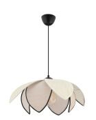 Peony Hazeran kroonluchter melk/wit/bruin - H.28 tot 55 cm