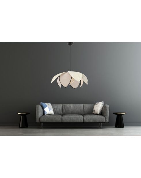 Peony Hazeran Kronleuchter milch/weiß/braun - H.28 bis 55 cm