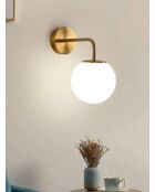 BRZ-340066 lampada da parete oro/bianco - H.25 cm