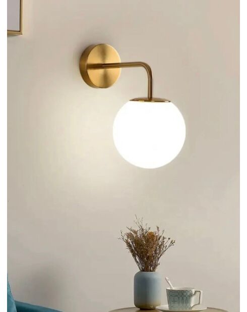 BRZ-340066 lampada da parete oro/bianco - H.25 cm