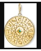 Runder Anhänger aus vergoldetem Silber