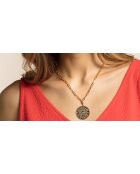 Runder Anhänger aus vergoldetem Silber