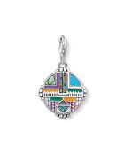 Mehrfarbiger silberner Sonnensymbol-Anhänger