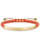 Bracciale a cuore arancione in argento placcato in oro