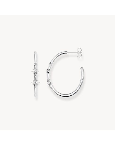 Boucles d'oreilles créoles argenté