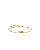 Bracelet Glam & Soul Feuille en Argent plaqué or