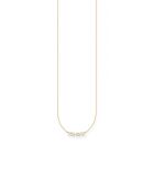 Vergulde zilveren ketting met zirkonen