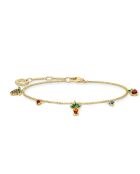 Bracelet Fruits Colorés en Argent plaqué or
