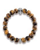 Bracelet Tête de Mort & Lys marron