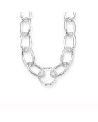 Große silberne Ringhalskette