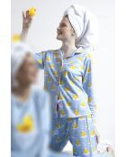 Blauer offener Schlafanzug Sweet Duckling B