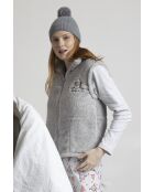 Gilet invernale con gufo grigio melange Chaleco C
