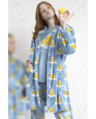 Blauer Bademantel Doux D